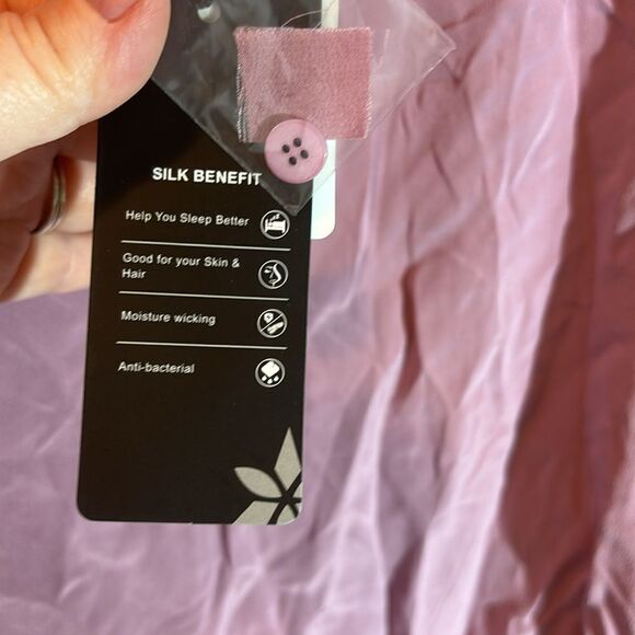 Lilysilk 100% mulberry silk button front hi low top nwt xxl - Picture 7 of 8